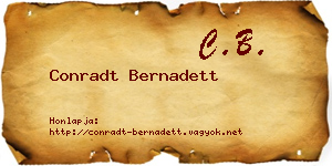 Conradt Bernadett névjegykártya